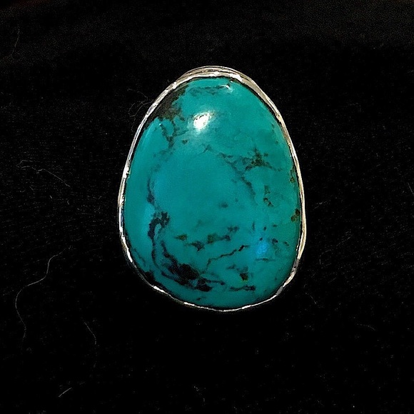 SILPADA Tumbled Turquoise Sterling Silver Statement Ring Sz 6 - Picture 1 of 11